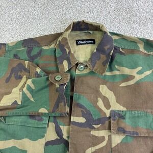 Budweiser Camo Jacket King of Beers Mens Large Regular Military Style Streetwear